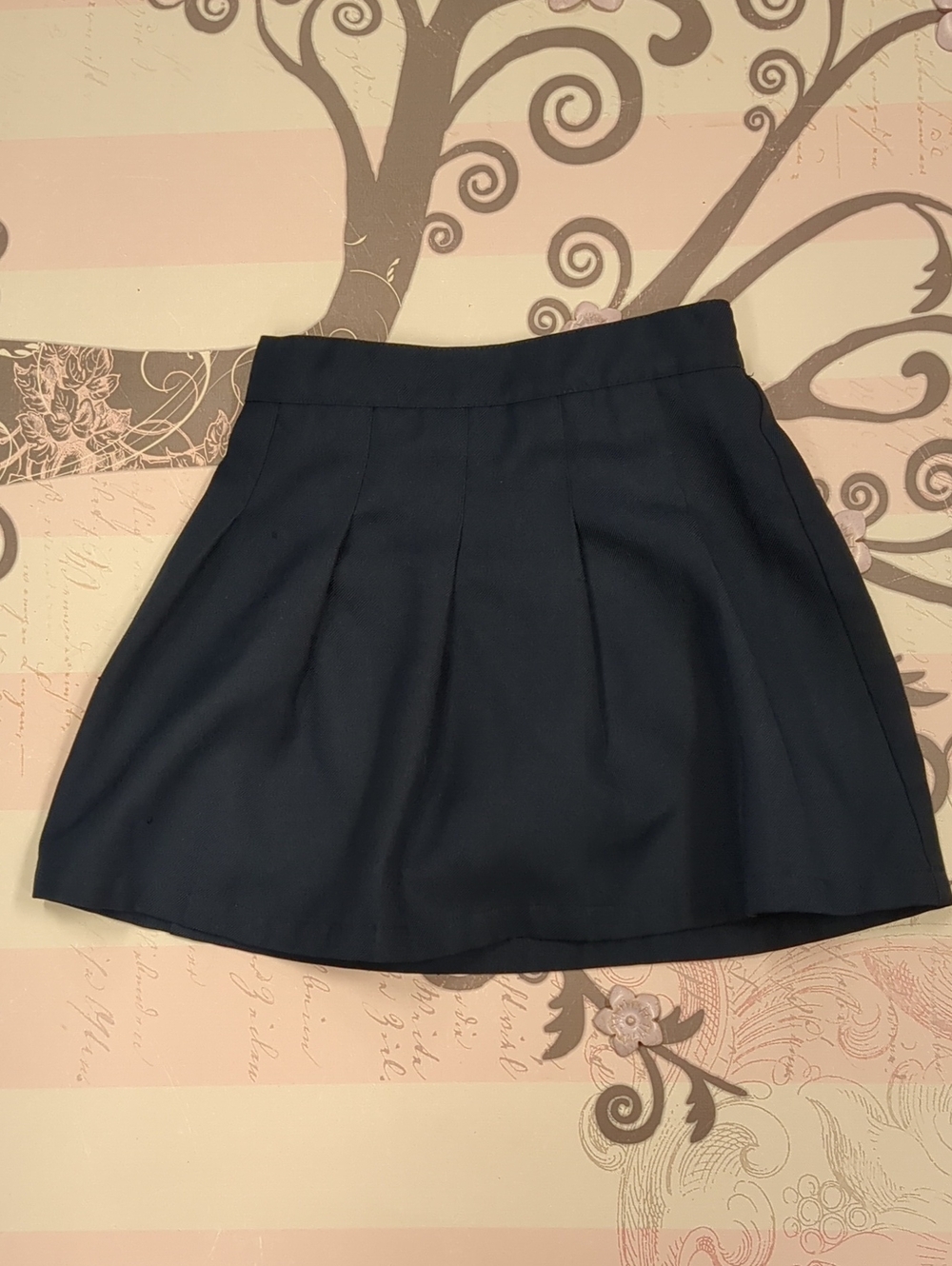 Izod Girls' Navy Pleated Skater Skirt
